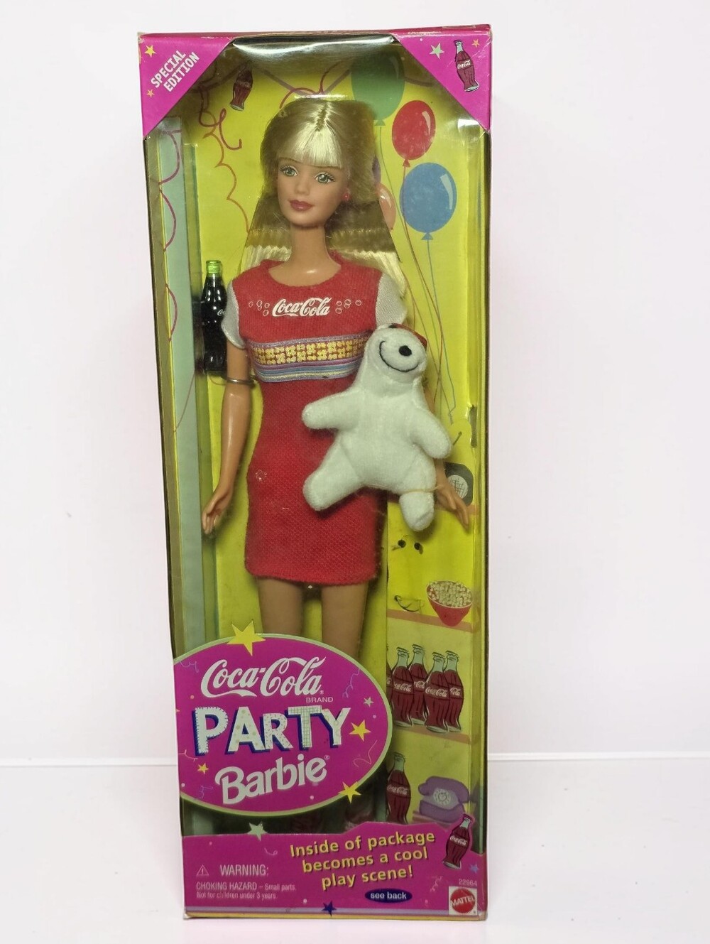 Mattel Coca-Cola Party Barbie Doll Special Edition - New In Box Vintage 1998